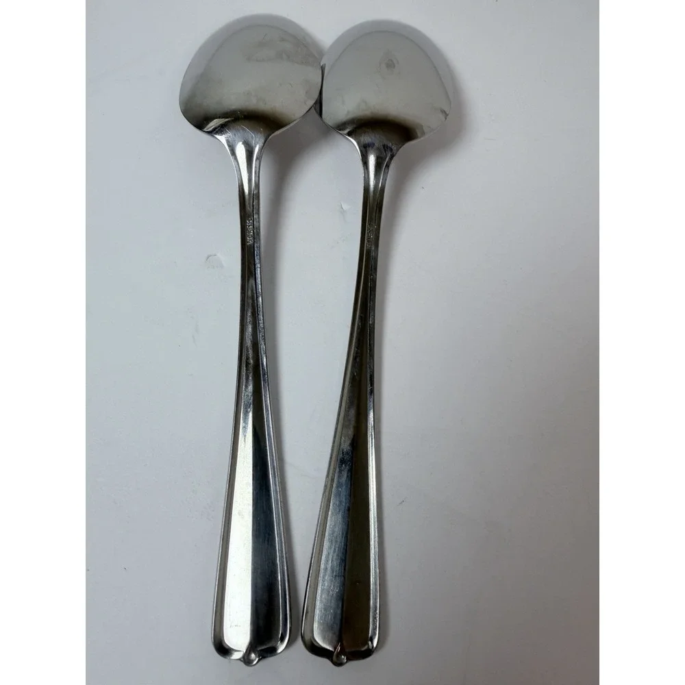 Oneida Gala Impulse‎ Stainless Steel Set of 2 Serving Spoons 8 1/4